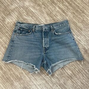Agolde Parker Long Denim Short Size 30